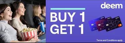 Travel & Leisure offers | DEEM BUY ONE GET ONE OFFER in Vox Cinemas | 23/12/2024 - 31/03/2025