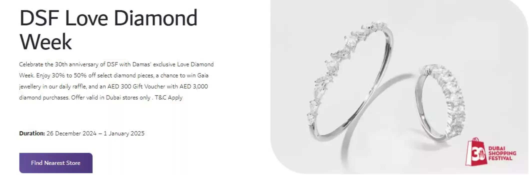 Damas catalogue in Dubai | DSF Love Diamond Week | 26/12/2024 - 01/01/2025