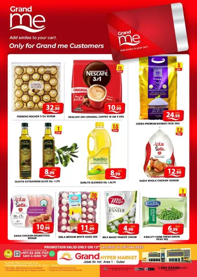 Grand Hyper Market catalogue in Sharjah | Grand Me Deals - Grand Hypermarket Jebel Ali | 13/01/2025 - 16/01/2025