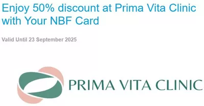 National Bank of Fujairah catalogue in Al Ain | Enjoy 50% Discount at Prima Vita Clinic with Your NBF Card | 14/01/2025 - 23/09/2025