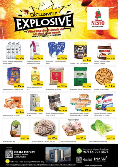 Nesto catalogue in Dubai | Explosive Deals At Nesto Hypermarket Arjan | 20/01/2025 - 23/01/2025