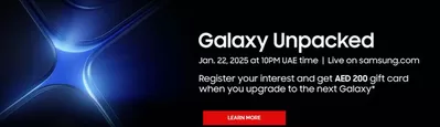 Department Stores offers | Galaxy Unpacked in Virgin Megastore | 22/01/2025 - 22/01/2025