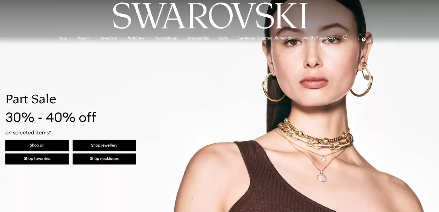 Swarovski catalogue in Dubai | Part Sale 30% - 40% Off | 21/01/2025 - 24/01/2025