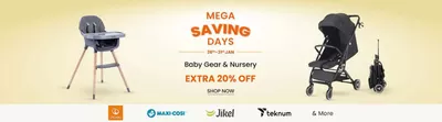 Babies, Kids & Toys offers in Kalba | Mega Savings Days! Baby Gear&Nursery Extra 20% Off in Firstcry | 27/01/2025 - 31/01/2025