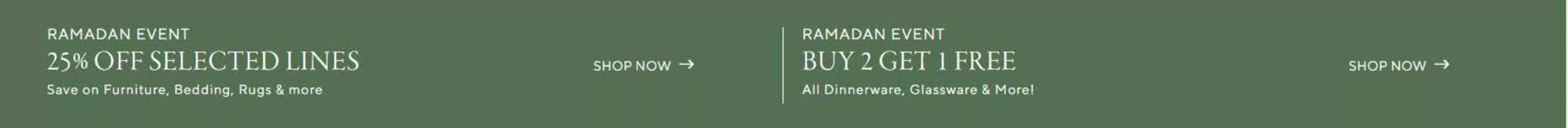 Pottery Barn catalogue | The Ramadan Event: 25% Off Selected Lines | 28/01/2025 - 02/03/2025