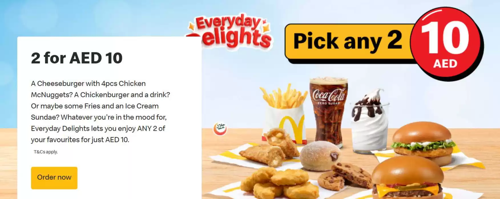 McDonald's catalogue in Dubai | 2 For AED 10&AED 15 Bundle | 29/01/2025 - 03/02/2025