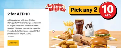 Restaurants offers | 2 For AED 10&AED 15 Bundle in McDonald's | 29/01/2025 - 28/02/2025