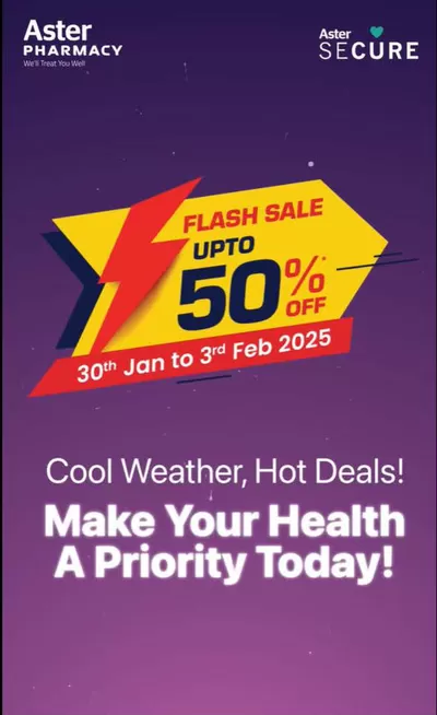 Aster Pharmacy catalogue in Khorfakkan | Get Deals At Up To 50% Off | 31/01/2025 - 03/02/2025