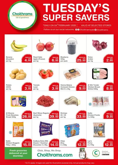 Choitrams catalogue in Al Ain | Tuesday Super Savers | 04/02/2025 - 04/02/2025