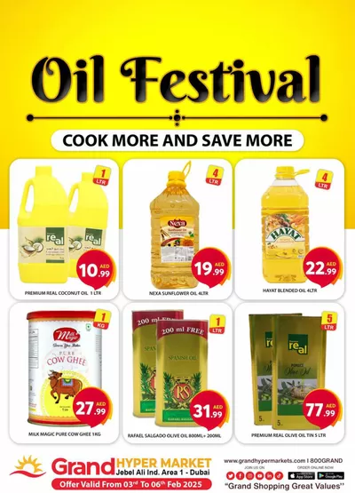 Grand Hyper Market catalogue in Sharjah | Oil Festival - Grand Hypermarket Jebel Ali | 03/02/2025 - 06/02/2025