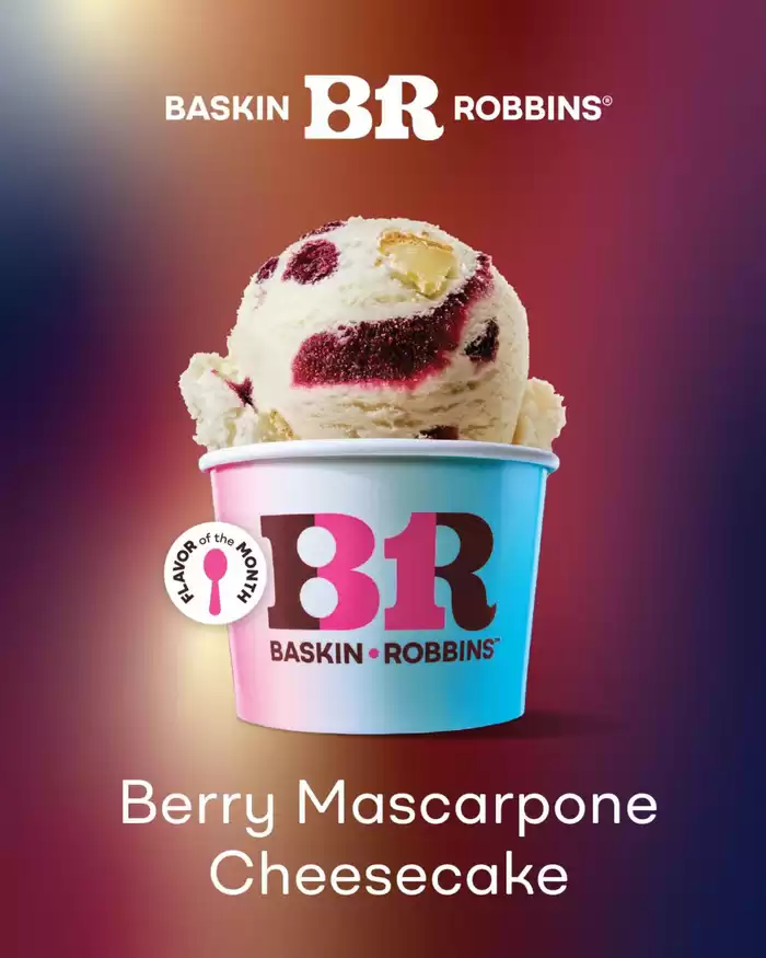 Baskin Robbins catalogue in Abu Dhabi | Our Flavor of The Month, Berry Mascarpone Cheesecake | 04/02/2025 - 28/02/2025