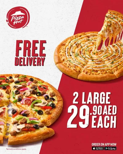 Restaurants offers | Free Delivery in Pizza Hut | 10/02/2025 - 28/02/2025