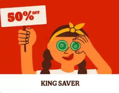 Restaurants offers | 50% Off  in Burger King | 10/02/2025 - 28/02/2025