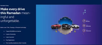 Cars, Motorcycles & Accesories offers in Kalba | Make Every Drive this Ramadan Meaningful and Unforgettable! in Volkswagen | 21/02/2025 - 31/03/2025