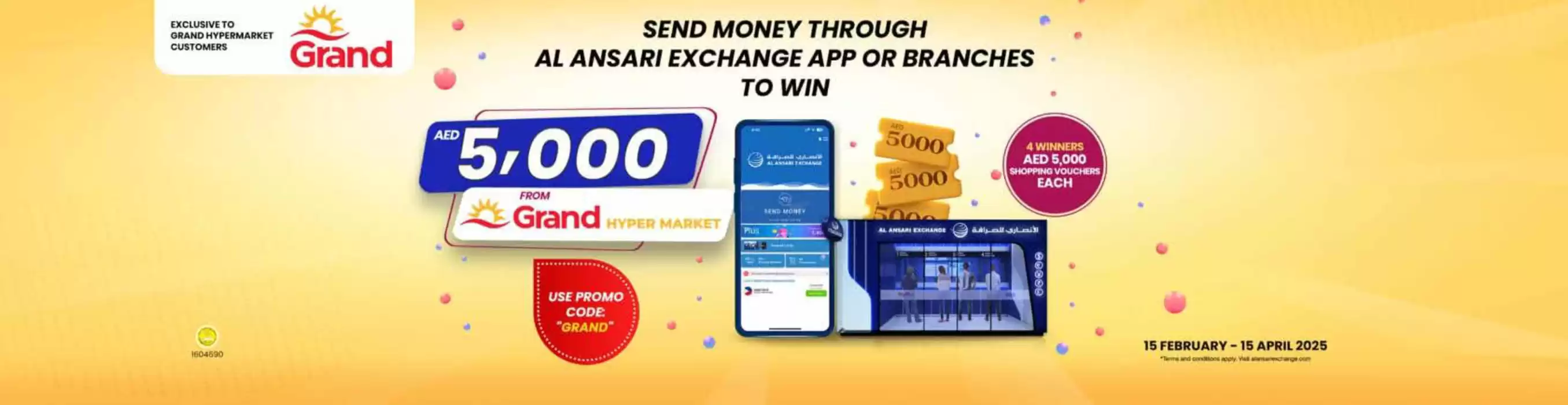 Al Ansari Exchange catalogue in Dubai | Send Money through Al Ansari Exchange App or Branches to WIN | 05/03/2025 - 15/04/2025