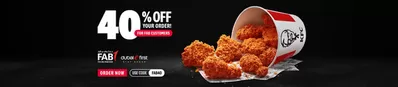 Restaurants offers in Dubai | 40% Off Your Order in KFC | 07/03/2025 - 25/03/2025