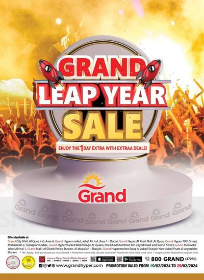 Grand Hyper Market catalogue in Umm al-Quwain | Grand Leap Year Sale | 19/02/2024 - 29/02/2024