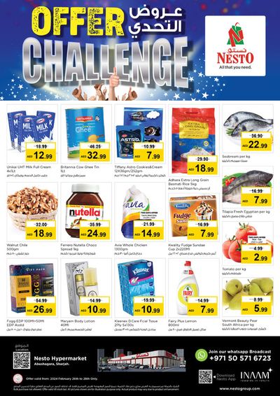 Groceries offers in Sharjah | Nesto Offer Challenge! Abushagara in Nesto | 27/02/2024 - 28/02/2024