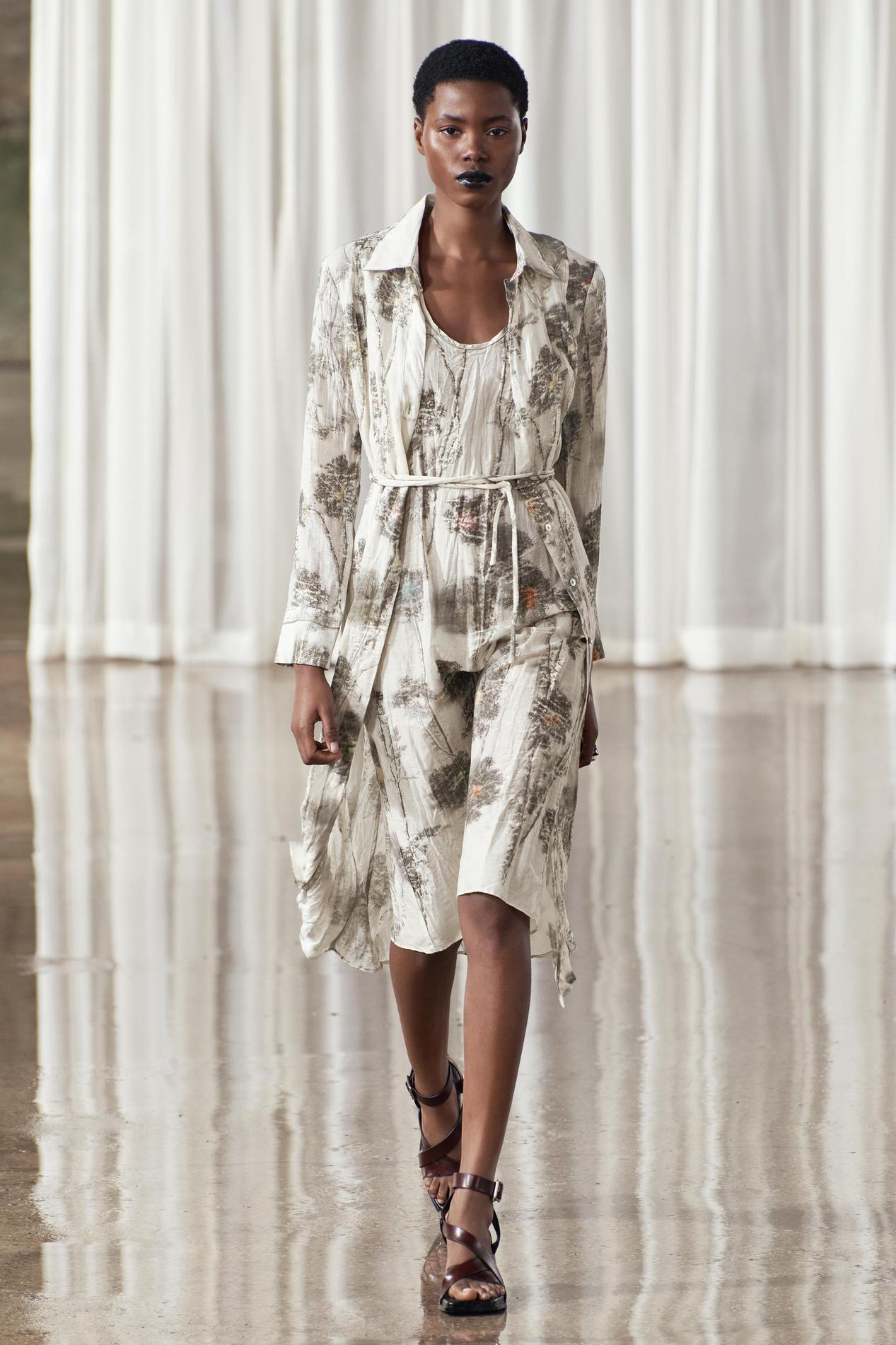 ZW COLLECTION 100% RAMIE PRINT SHIRT DRESS offers at 499 Dhs in Zara
