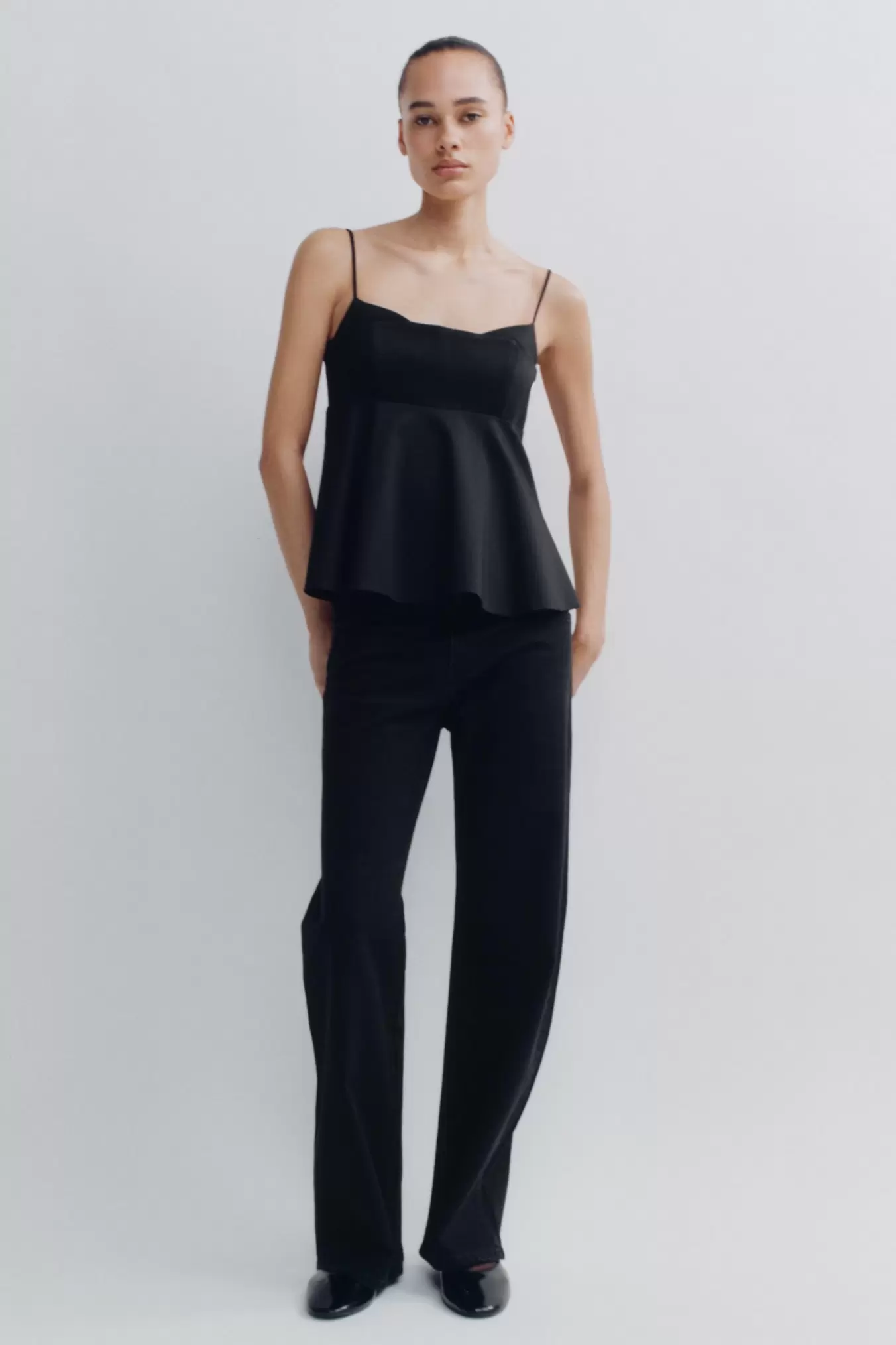 PEPLUM CAMISOLE TOP offers at 179 Dhs in Zara