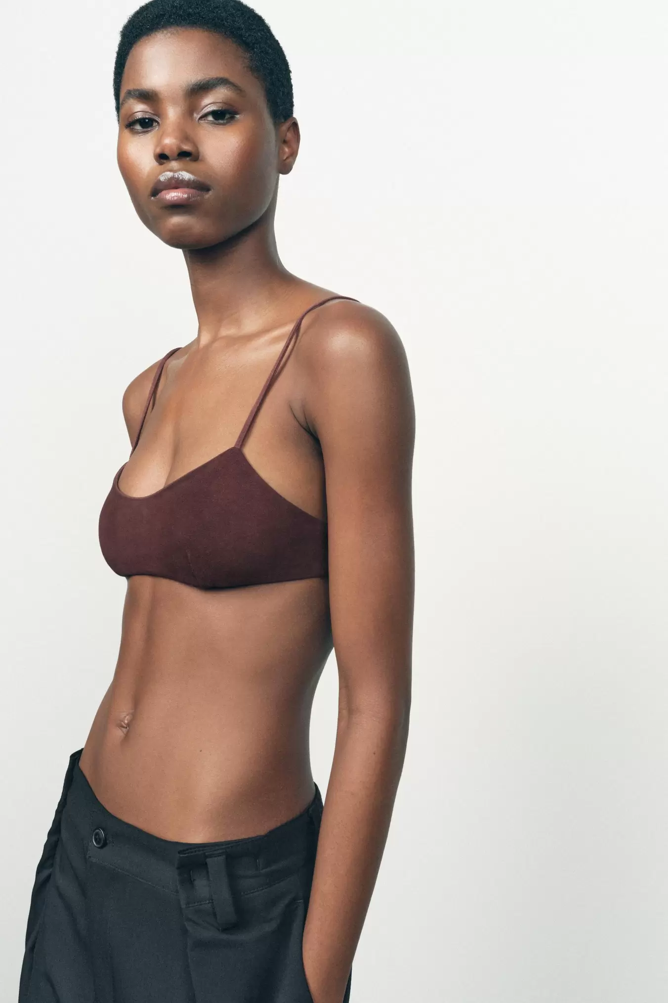 LIMITED EDITION 100% LEATHER BRA offers at 299 Dhs in Zara