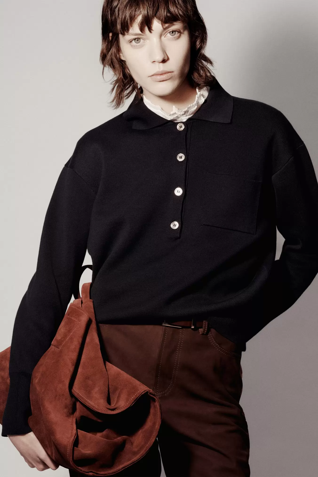 PLAIN KNIT POLO NECK JUMPER offers at 269 Dhs in Zara