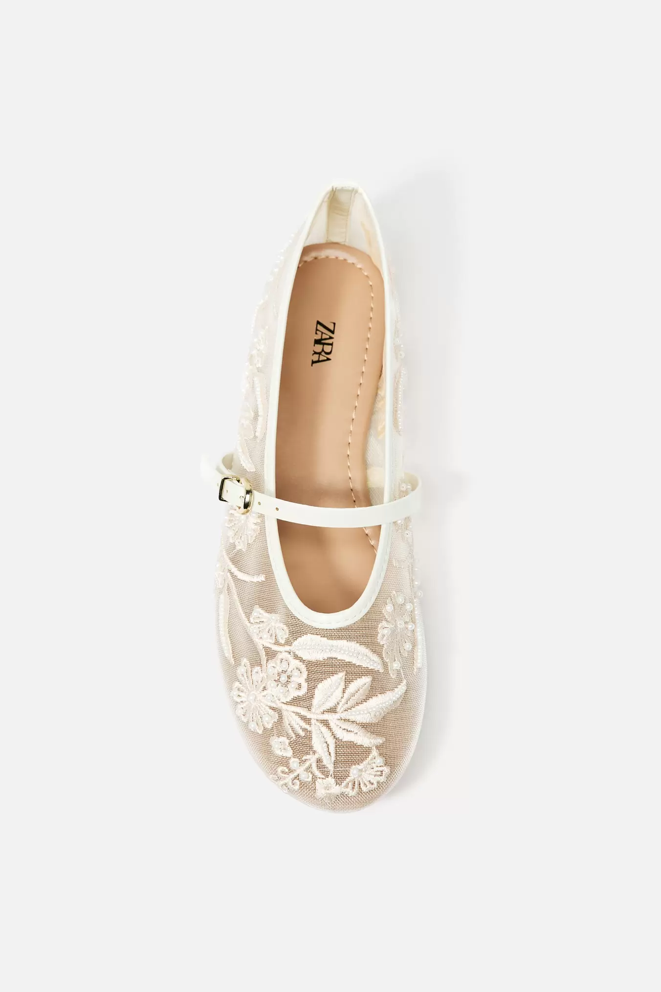 EMBROIDERED MESH BALLERINAS offers at 299 Dhs in Zara