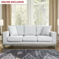 Dhariz 3 Seater Sofa – Light Grey offers at 995 Dhs in United Furniture