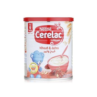 Nestle Cerelac wheat & date infant cereal with milk stage 2 400g offers at 35 Dhs in Spinneys