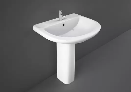 RAK-ORIENT PEDESTAL WASH BASIN ALPINE WHITE 660X550 MM SET offers at 596,4 Dhs in Rak Ceramics