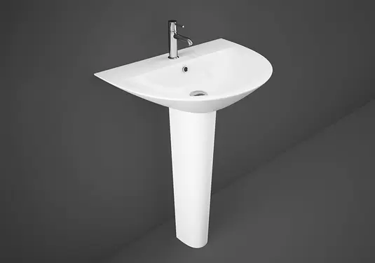 RAK-MORNING PEDESTAL WASH BASIN ALPINE WHITE 465X650 MM SET offers at 695,1 Dhs in Rak Ceramics