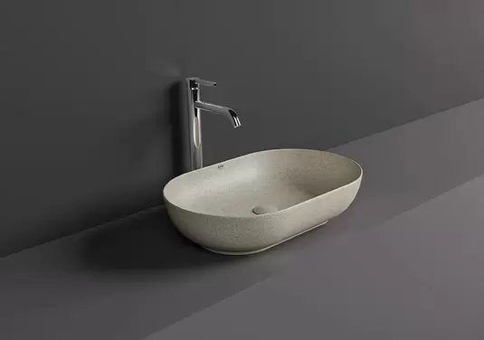 RAK-BATU OVAL C/TOP WB 55CM-MICA WARM GREY SET offers at 1030,18 Dhs in Rak Ceramics