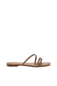 Flat sandals with rhinestone straps offers at 179 Dhs in Pull & Bear