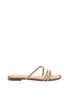 Flat sandals with rhinestone straps offers at 179 Dhs in Pull & Bear