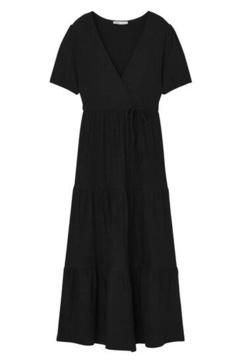 Puff sleeve midi dress offers at 89 Dhs in Pull & Bear