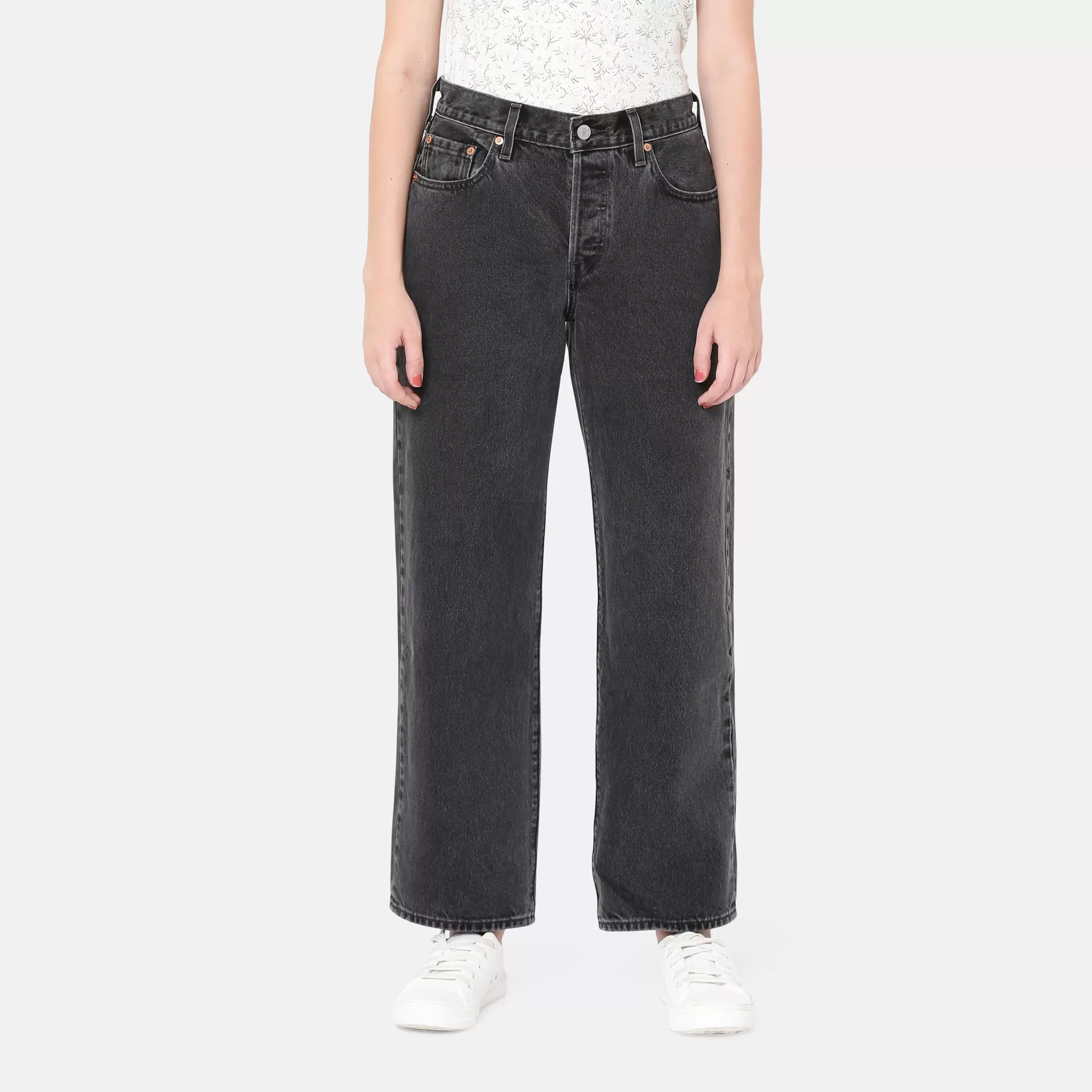 Levi's 501 90S Ankle Regular Fit Black 5 Pockets Women's Jeans offers at 220 Dhs in Centrepoint