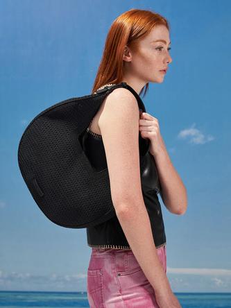 Ida Knitted Hobo Bag  - black offers at 375 Dhs in Charles & Keith