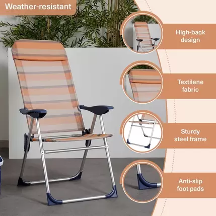 ROSESHINE FOLDABLE BEACH CHAIR offers at 50 Dhs in PAN Emirates