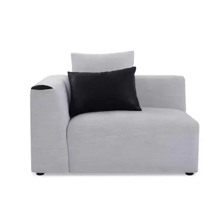 SOHO LEFT ARM SOFA - BEIGE AND BLACK offers at 495 Dhs in PAN Emirates