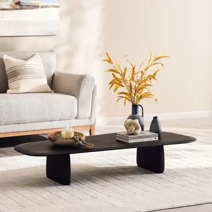 AZARIAH COFFEE TABLE OAK WOOD - BROWN offers at 1575 Dhs in PAN Emirates