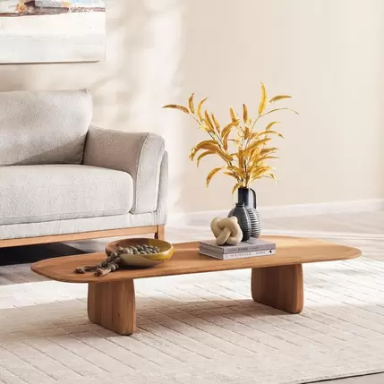 AZARIAH COFFEE TABLE OAK WOOD - NATURAL offers at 1575 Dhs in PAN Emirates