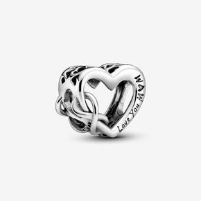 Heart and infinity sterling silver charm offers at 125 Dhs in Pandora
