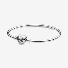 Pandora Moments Heart Clasp Bangle offers at 295 Dhs in Pandora