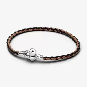 Disney The Lion King Clasp Pandora Moments Braided Leather Bracelet offers at 245 Dhs in Pandora