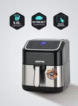 Digital Air Fryer with a Rack| Equipped with VORTX Air Frying Technology, Oil Free Cooking| Digital Display with Touch Screen, 10 Preset Cooking Modes, 1-60 Minutes Timer| Ideal for Making Fries, S... offers at 199 Dhs in Noon