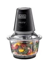 Food Chopper With Mincer Grinder Function, Glass Bowl And Quad Blade 1.2 L 400 W GC400-B5 Clear/Black offers at 99 Dhs in Noon