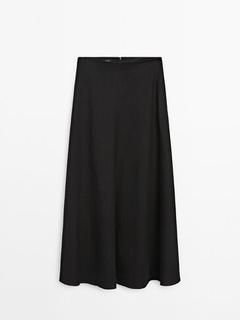 Long linen skirt - Limited Edition offers at 749 Dhs in Massimo Dutti