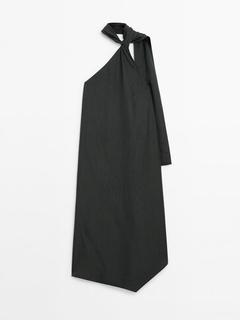 Dress with neck tie detail offers at 599 Dhs in Massimo Dutti