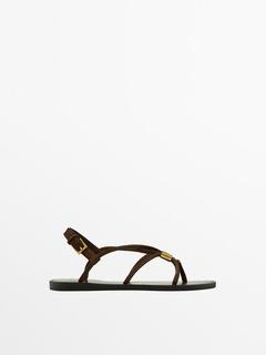 Strappy sandals with metal detail offers at 599 Dhs in Massimo Dutti