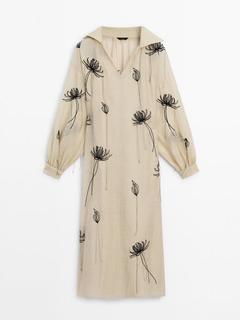 Embroidered print dress offers at 749 Dhs in Massimo Dutti